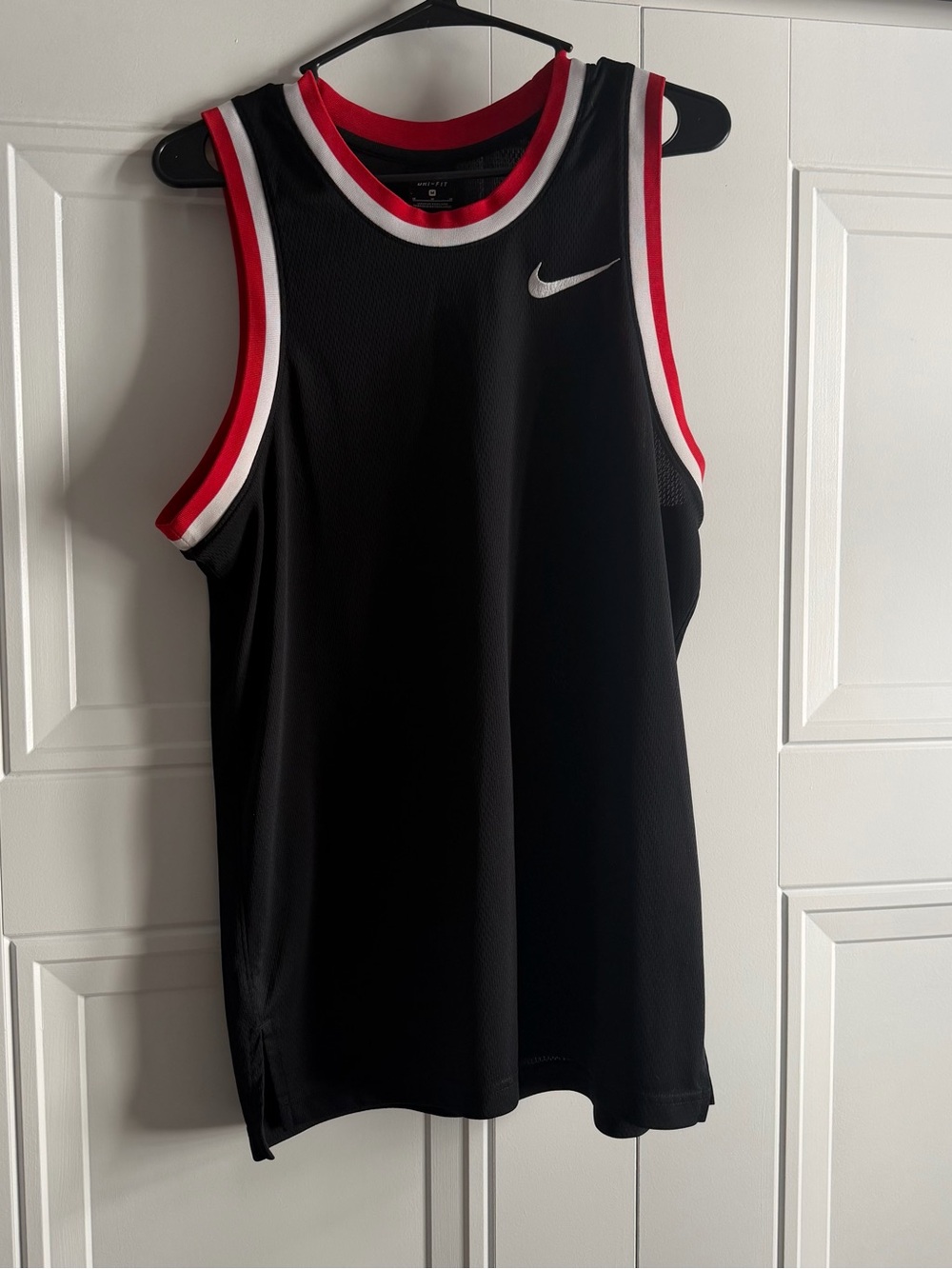 Nike Black Tank Top with Red and White Trim